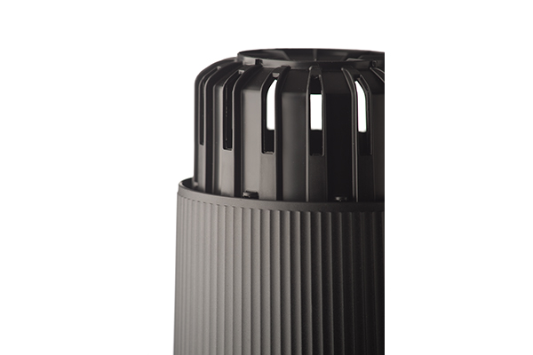 Ubbink Rolux 5G HR dakdoorvoer parallel PP Ø80/125 mm T120 L=1280mm zwart