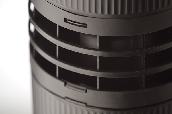 Ubbink Rolux 5G HR dakdoorvoer parallel PP Ø80/125 mm T120 L=1280mm zwart