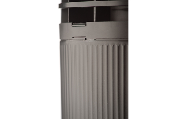 Ubbink Rolux 5G HR dakdoorvoer parallel PP Ø80/125 mm T120 L=1280mm zwart